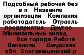 Подсобный рабочий-без в/п › Название организации ­ Компания-работодатель › Отрасль предприятия ­ Другое › Минимальный оклад ­ 16 000 - Все города Работа » Вакансии   . Амурская обл.,Благовещенский р-н